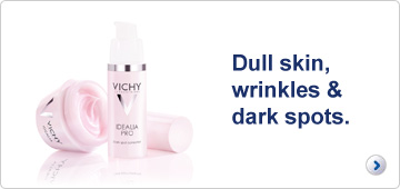 Vichy Idealia. Dull skin, wrinkles and dark spots.